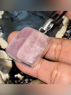 Small Light Color Kunzite Pendant 1 1/2”